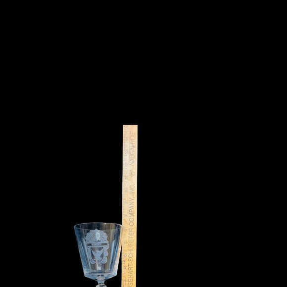 Bleikristall Leaded Crystal Vintage Coat of Arms 6 Ramsey Clan Etched Glasses - Picture 11 of 11